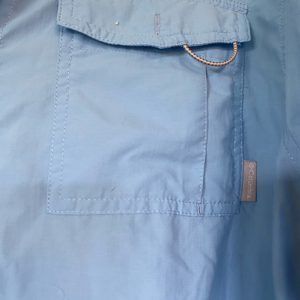 Colombia PFG  Sportswear Breathable Button Down Long Sleeve fishing Blue Size M - Picture 4 of 8